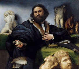 Lorenzo Lotto, Ritratto di Andrea Odoni, 1527 Hampton Court, Collezioni reali Lorenzo Lotto, Ritratto di Andrea Odoni, 1527 Hampton Court, Collezioni reali