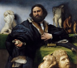 Lorenzo Lotto, Ritratto di Andrea Odoni, 1527 Hampton Court, Collezioni reali